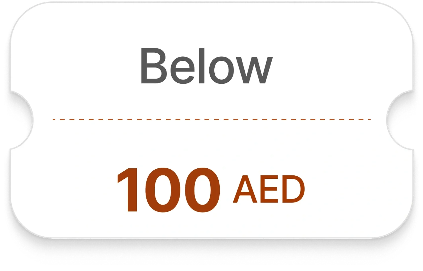 Below 100 AED