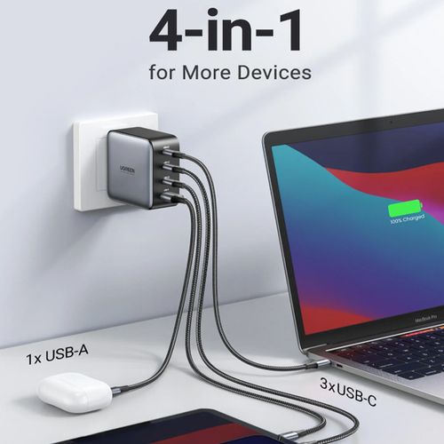 Ugreen Nexode 100W USB C GaN Charger-4 Port Wall Charger , 