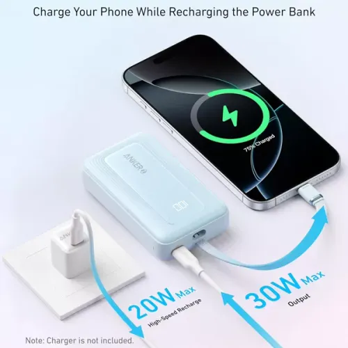 Anker Zolo Portable Charger, 10,000mAh 30W Power Bank , 