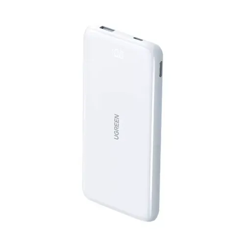 Ugreen 10000mAh Digital Display Power Bank PD20W + 22.5W - White , 