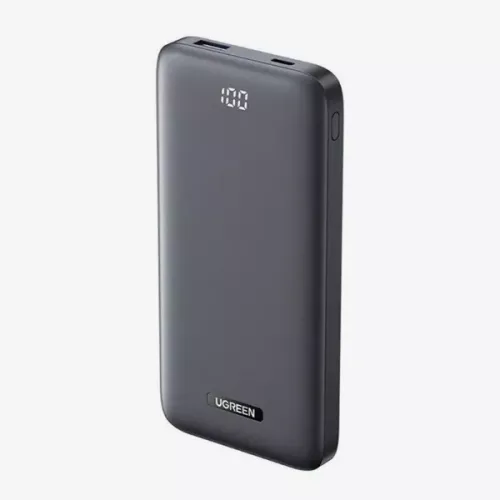 Ugreen 10000mAh USB-A + USB-C Ultra Slim Power Bank - Grey , 