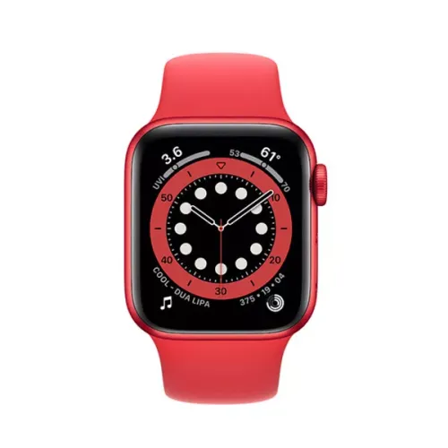 Apple Watch Series 6 44mm GPS  Red Aluminium Case with Red Sport Band , Red Aluminium