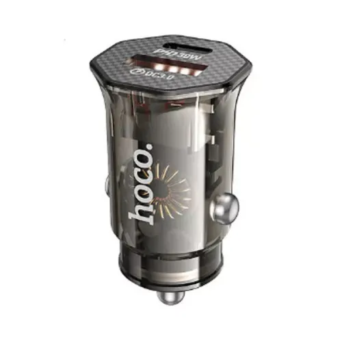 Hoco DZ16 Apex PD30W+QC3.0  dual-port car charger set(iP) , 
