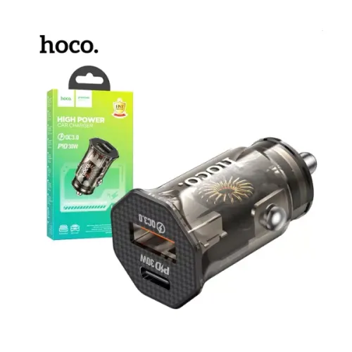 Hoco DZ16 Apex PD30W+QC3.0  dual-port car charger set(iP) , 