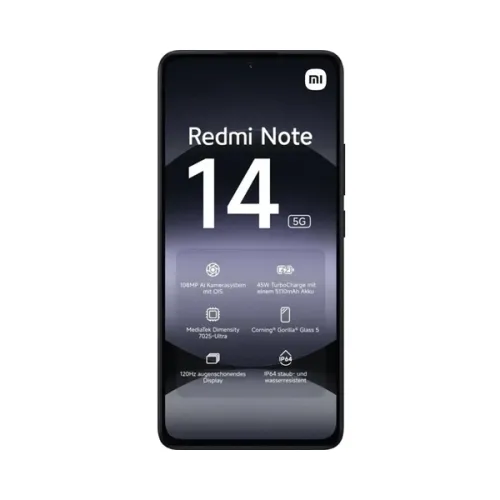 Xiaomi Redmi Note 14 5G , 8 GB , 256GB , Midnight Black