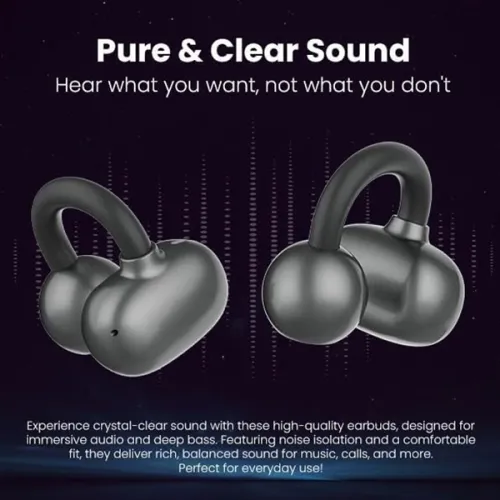 Moxedo True Open Ear Earbuds S8, Bluetooth 5.4 Earphones With USB C Case, Ear Hook Headphone, Active Noise Cancellation, 24H Battery, , 