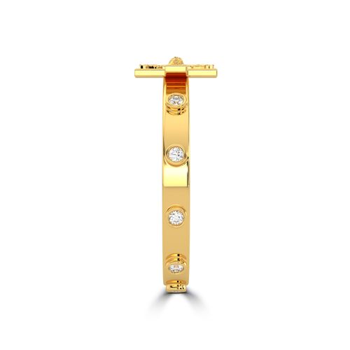 Golden Crucifix Rosary Ring , 13 hover
