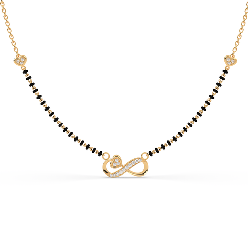 Infinity Heart cz stone  Mangalsutra , 
