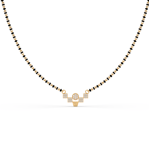 Geometric cz stone  Mangalsutra , 