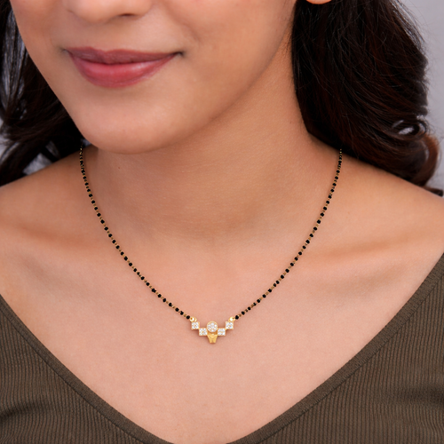 Geometric cz stone  Mangalsutra ,  hover
