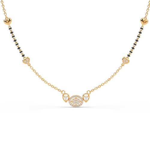 Dainty Oval cz stone Mangalsutra , 