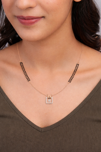 Geometric cz stone  Mangalsutra ,  hover