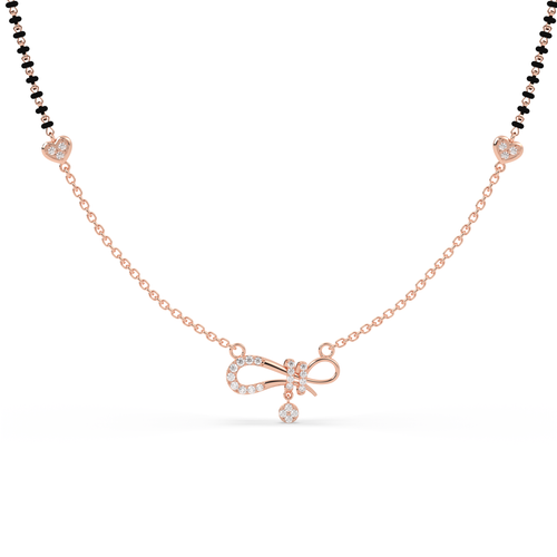 Eternal Knot Rose Gold Mangalsutra , 