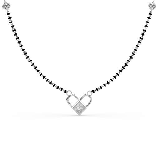 Modern Geometric Heart Mangalsutra , 