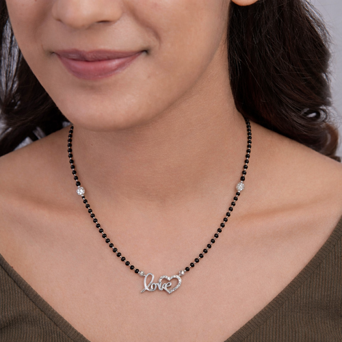 Infinite Love cz stone  Mangalsutra ,  hover