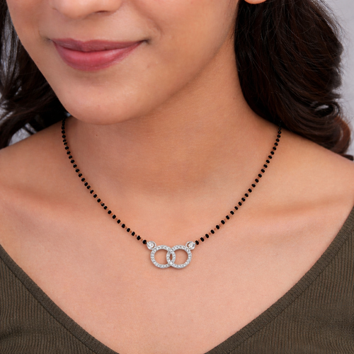 Eternal Circles cz stone  Mangalsutra ,  hover
