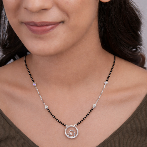 Eternal Heart Circle Mangalsutra ,  hover