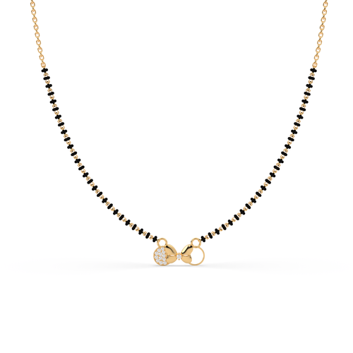 Dainty Bow cz stone Mangalsutra , 