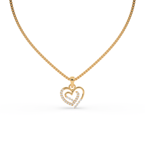 "Double Glow" Heart Pendant , 
