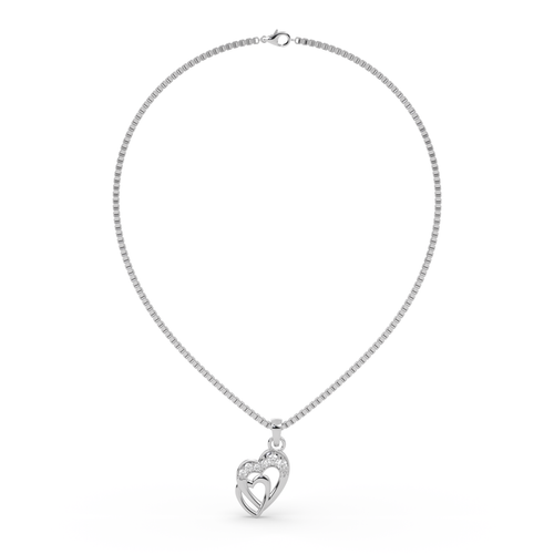 Everlasting Double Heart Pendant ,  hover