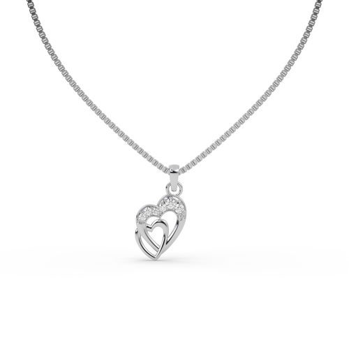 Everlasting Double Heart Pendant , 
