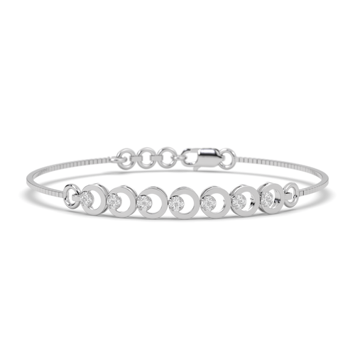 Sparkling Circle Link Bracelet , 