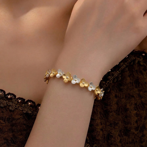 Dual-Tone Blossom Bangle , 2.3 hover