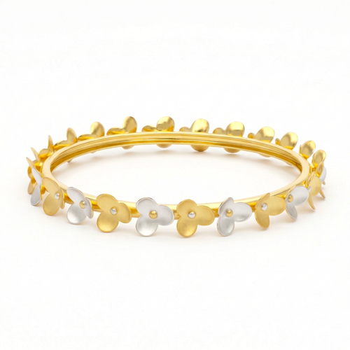 Dual-Tone Blossom Bangle , 2.3