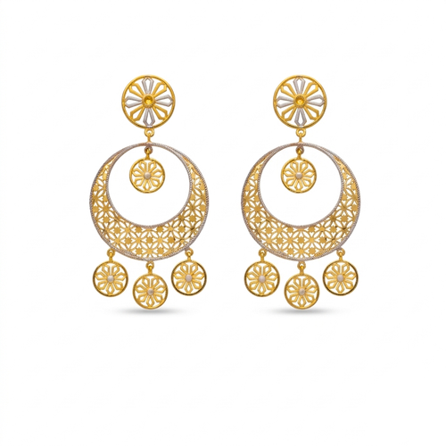 Moonlight Filigree Chandbalis , South Screw