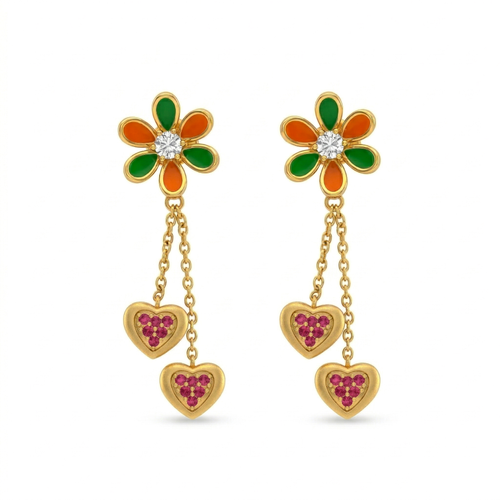 Tricolor Blossom Heart Drops , South Screw
