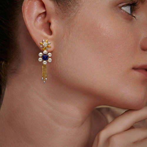 Sunburst Lapis Pearl Drops , South Screw hover