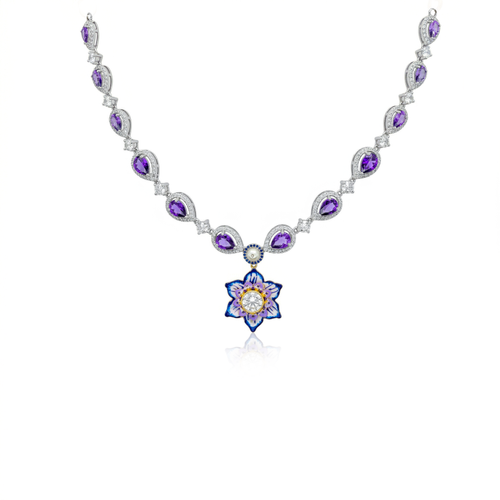Amethyst Blossom Necklace , 