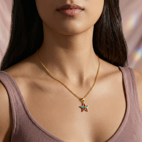 Patriotic Star Pendant ,  hover