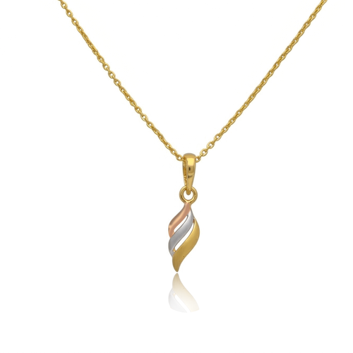 Tri-Tone Wave Pendant , 