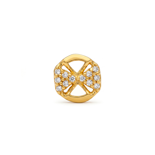 Sparkling Golden Bow nose Stud , 