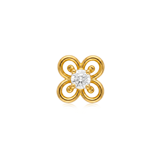 Golden Blossom Flat-Back nose pin , 