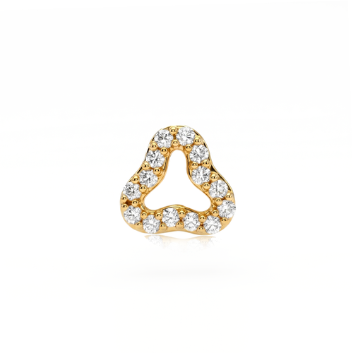 Sparkling Triangle Nose Stud , 