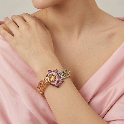 Royal Blooming Orchid Bangle , 2.3 hover