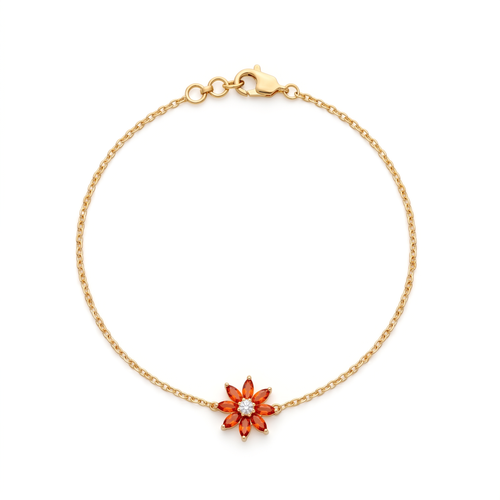 Amber Daisy Chain Bracelet , 