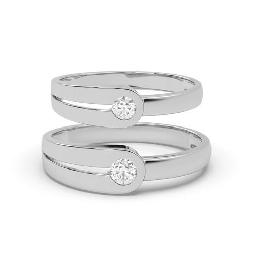 Twin Path Silver Couple Ring , 13 hover