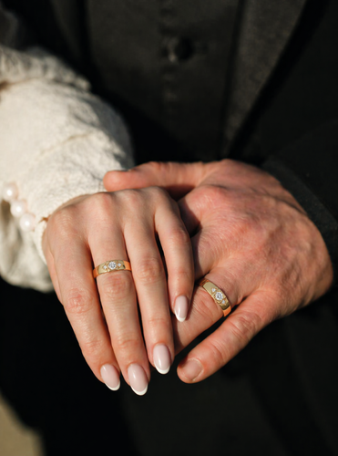 Pure Love Vermeil Gold  Promise Ring Set , 13 hover