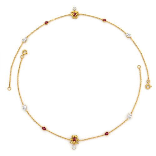 Ruby Drop Anklet. , 