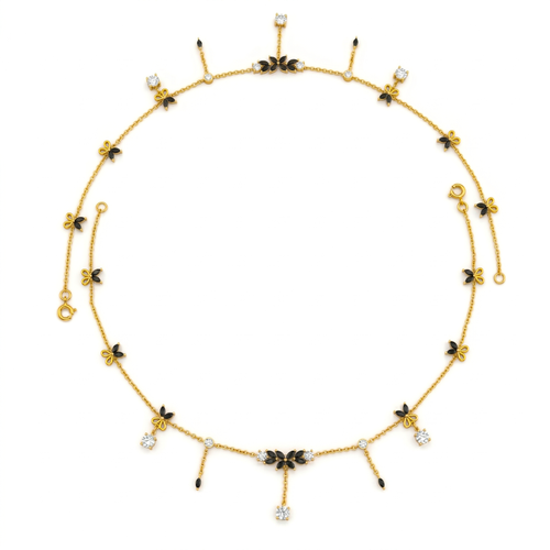 Butterfly Charm Gold Vermeil Anklet. , 