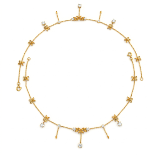 Golden Butterfly Charm Anklet. , 