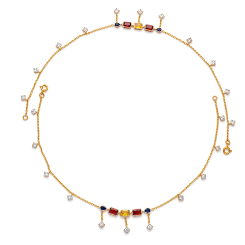 Multi-Charm Gold Vermeil Anklet. , 
