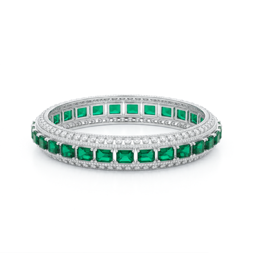 Emerald Eternity Bangle , 2.3