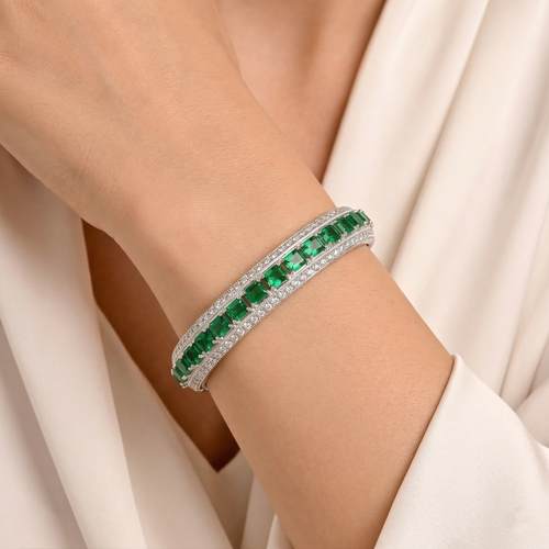 Emerald Eternity Bangle , 2.3 hover