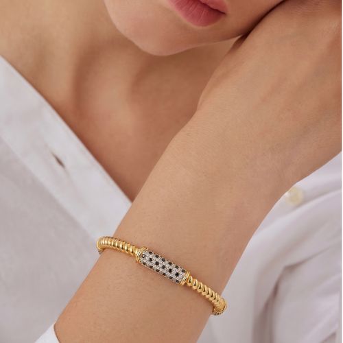 Beaded Pave Station Bangle , 2.3 hover