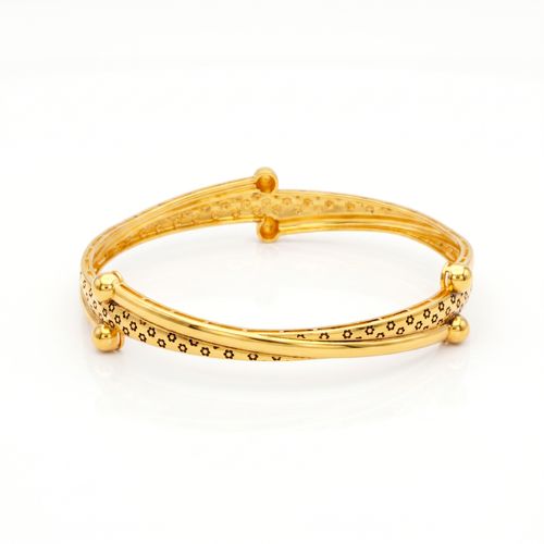 Floral Crossover Ball Bangle , 2.3