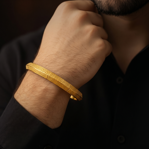 Geometric Dotted Men's Bangle , 2.7 hover